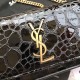 Replicas YSL Saint Laurent Kate Medium Bolsa Negra Patente Baratos Imitacion