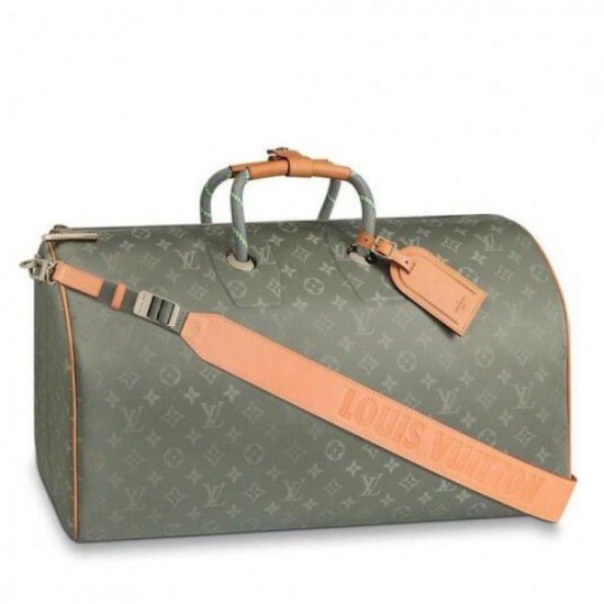 Replicas Louis Vuitton Keepall Bandouliere 50 Monogram Titanium M43886 Baratos Imitacion