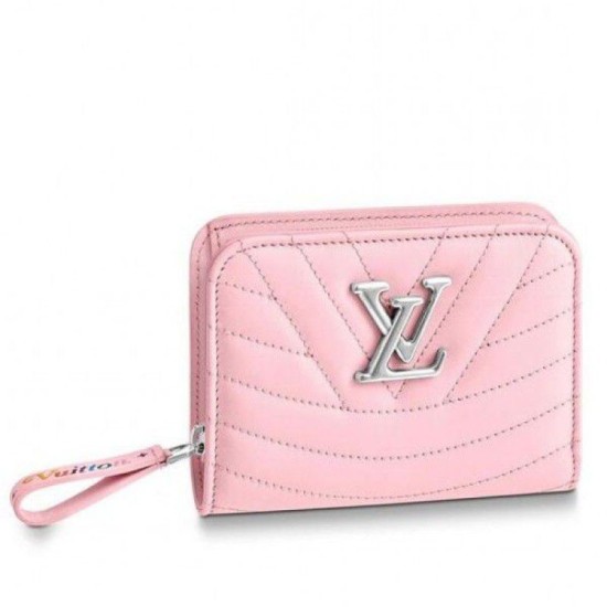 Replicas Louis Vuitton New Wave con cremallera compacta Billetera M63791 Rosa Baratos Imitacion