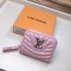 Replicas Louis Vuitton New Wave con cremallera compacta Billetera M63791 Rosa Baratos Imitacion