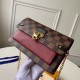 Replicas Louis Vuitton Vavin Cadena Billetera Damier Ebene N60222 Baratos Imitacion