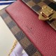 Replicas Louis Vuitton Vavin Cadena Billetera Damier Ebene N60222 Baratos Imitacion