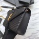 Replicas YSL Saint Laurent Envelope Pequeña Bolsa de oro en relieve en relieve Hardware Baratos Imitacion