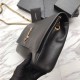 Replicas YSL Saint Laurent Mediana Reversible Kate Suede y Suave Negra Baratos Imitacion