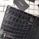 Replicas Santa Laurent Medio Kate Monogram Hombro Cocodrilo Bolsa Negra Baratos Imitacion