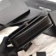 Replicas Sillín YSL Saint Laurent LE 61 Mediano Bolsa Negra Baratos Imitacion