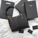 Replicas YSL Saint Laurent Tribeca Bolsa de compras pequeña Grano en relieve Negra Baratos Imitacion