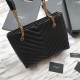 Replicas YSL Saint Laurent Tribeca Bolsa de compras pequeña Grano en relieve Negra Baratos Imitacion