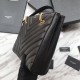 Replicas YSL Saint Laurent Tribeca Bolsa de compras pequeña Grano en relieve Negra Baratos Imitacion