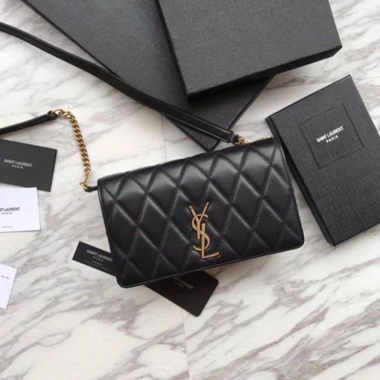 Replicas YSL Saint Laurent Jamie Pequeña Bolsa Negra Baratos Imitacion