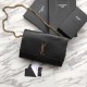 Replicas YSL Saint Laurent Mediana Reversible Kate Suede y Suave Negra Baratos Imitacion