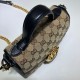 Replicas Gucci GG Marmont Mini bolso de asa superior 583571 negro Baratos Imitacion