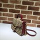 Replicas Gucci GG Marmont Mini bolso de asa superior 583571 Rojo Baratos Imitacion