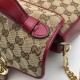 Replicas Gucci GG Marmont Mini bolso de asa superior 583571 Rojo Baratos Imitacion