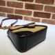 Replicas Gucci GG Marmont Mini bolso de asa superior 583571 Negro / Amarillo Baratos Imitacion