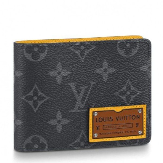 Replicas Louis Vuitton Monedero múltiple Monogram Eclipse M69253 Baratos Imitacion