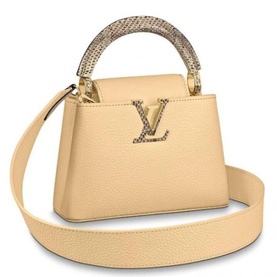 Replicas Louis Vuitton Capucines Mini con mango de piel de serpiente Ayers M55923 Baratos Imitacion