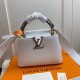 Replicas Louis Vuitton Capucines Mini con mango de piel de serpiente Ayers M56399 Baratos Imitacion