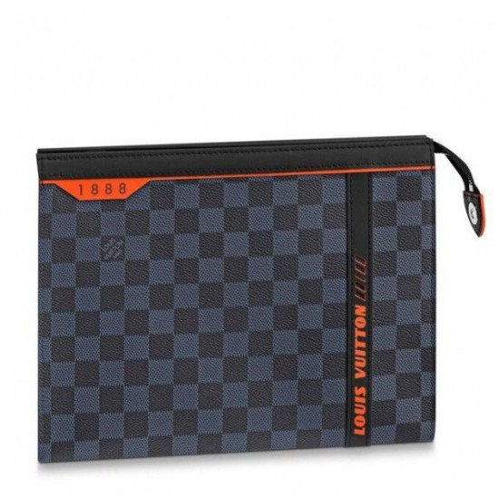 Replicas Louis Vuitton Bolsa Pochette Voyage MM Damier Cobalt Race N60241 Baratos Imitacion