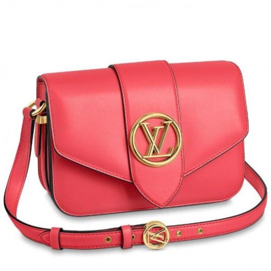 Replicas Louis Vuitton Bolso LV Pont 9 en piel de becerro rosa dalia M55949 Baratos Imitacion