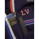 Replicas Louis Vuitton Double Square Stripes MP1702 Azul Baratos Imitacion