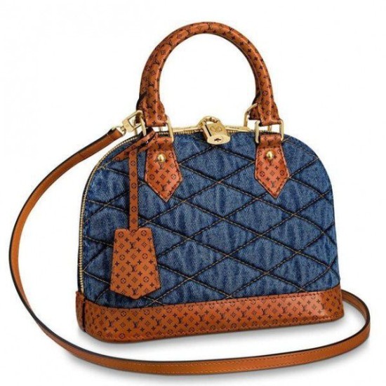 Replicas Louis Vuitton Alma BB Bolso Malletage Denim M55048 Baratos Imitacion