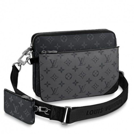 Replicas Louis Vuitton Trio Messenger bag Monogram Eclipse Canvas m69443 Baratos Imitacion