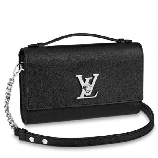 Replicas Louis Vuitton Bolsos Lockme Clutch M56087 Negro Baratos Imitacion