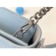 Replicas Louis Vuitton Bolsos Lockme Embrague M56136 Azul Baratos Imitacion