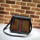 Replicas Bolso de hombro Gucci GG Supreme Saddle 523658 Café Baratos Imitacion