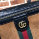 Replicas Bolso de hombro Gucci GG Supreme Saddle 523658 Café Baratos Imitacion