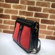 Replicas Bolso de hombro Gucci GG Supreme Saddle 523658 rojo Baratos Imitacion