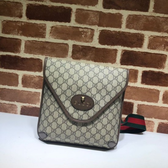 Replicas Gucci Neo Vintage GG Medium Men Messenger 598604 Marrón Baratos Imitacion