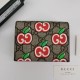 Replicas Cartera Gucci Card Case con estampado de manzanas GG 624641 Baratos Imitacion