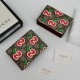 Replicas Cartera Gucci Card Case con estampado de manzanas GG 624641 Baratos Imitacion