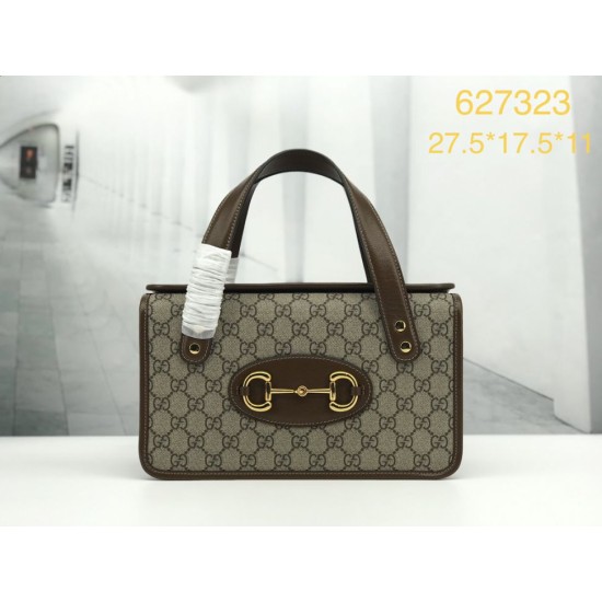 Replicas Gucci Horsebit 1955 Bolso pequeño con asa superior 627323 Marrón Baratos Imitacion