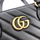 Replicas Bolso tote mediano Gucci GG Marmont 627332 negro Baratos Imitacion