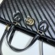 Replicas Bolso tote mediano Gucci GG Marmont 627332 negro Baratos Imitacion