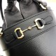 Replicas Gucci Horsebit 1955 Bolso pequeño de cubo 637115 Negro Baratos Imitacion