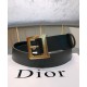 Replicas Christian Dior Women Diorquake Cinturón de piel de becerro Negro Baratos Imitacion