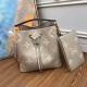 Replicas Louis Vuitton Bolso NeoNoe MM en cuero gris Tourterelle M45555 Baratos Imitacion