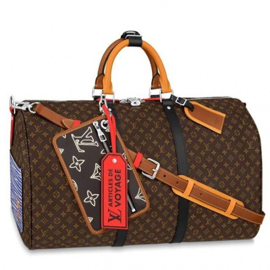 Replicas Louis Vuitton Keepall Bandouliere 50 Patchwork Bag M56855 Baratos Imitacion