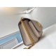 Replicas Louis Vuitton Bolso Lockme Chain PM en cuero Griege M57072 Baratos Imitacion