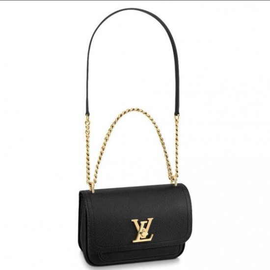 Replicas Louis Vuitton Bolso Lockme Chain PM en cuero verde M57073 Baratos Imitacion