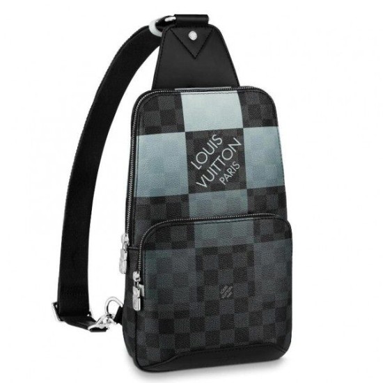 Replicas Louis Vuitton Avenue Sling Bag Damier Graphite Giant N40403 Baratos Imitacion