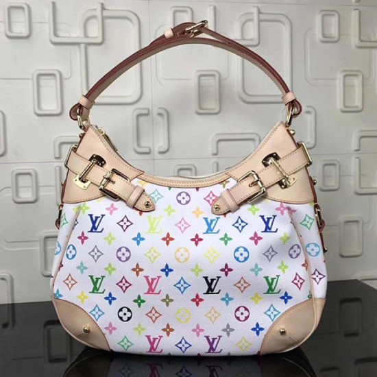 Replicas Louis Vuitton Bolso Monogram Multicolor Greta Blanco M40197 Baratos Imitacion