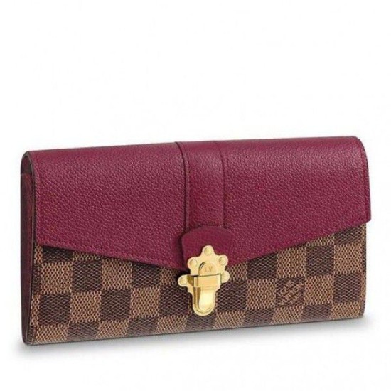 Replicas Louis Vuitton Cartera Clapton Damier Ebene N64448 Baratos Imitacion