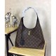 Replicas Louis Vuitton Flower Hobo Monogram Canvas M43545 Negro Baratos Imitacion