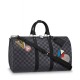 Replicas Louis Vuitton Keepall 45 Bandouliere N41057 Negro Baratos Imitacion