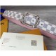 Replicas Louis Vuitton M9942U Malletier 25MM Damier Azur Cinturones para mujer Hebilla de plata Baratos Imitacion